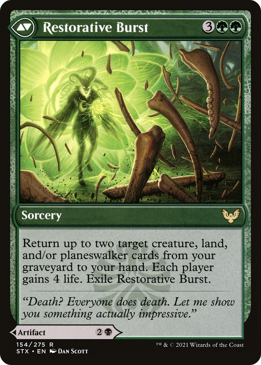 Pestilent Cauldron // Restorative Burst (STX-154) - Strixhaven: School of Mages Foil