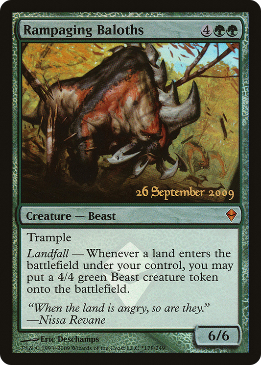 Rampaging Baloths  [Zendikar Prerelease Promos]
