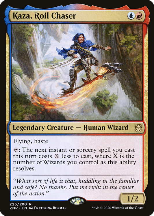 Kaza, Roil Chaser (ZNR-225) - Zendikar Rising Foil