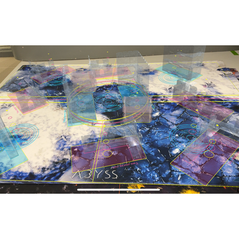 Abyss Game Mat - Arctic Snow (Augmented Reality Layout)