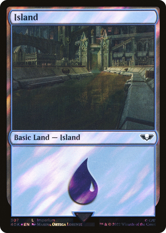 Island (307) (Surge Foil) [Universes Beyond: Warhammer 40,000]