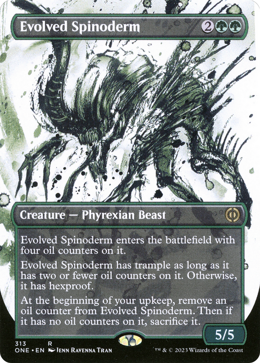 Evolved Spinoderm (ONE-313) - Phyrexia: All Will Be One: (Showcase) (Borderless) Foil