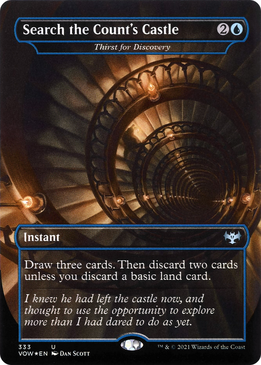 Thirst for Discovery (VOW-333) - Innistrad: Crimson Vow / Search the Count's Castle (Borderless)