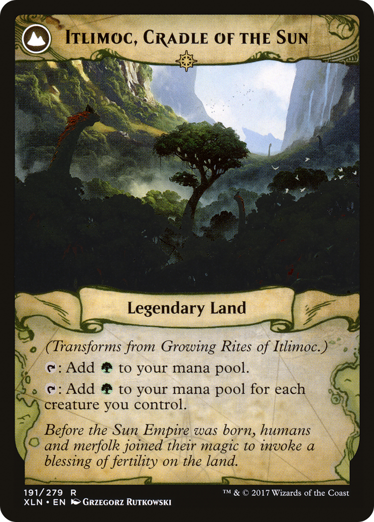 Growing Rites of Itlimoc // Itlimoc, Cradle of the Sun (XLN-191) - Ixalan: (compasslanddfc) Foil