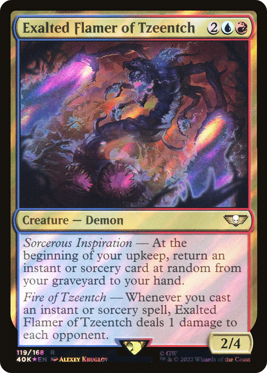 Exalted Flamer of Tzeentch (Surge Foil) [Universes Beyond: Warhammer 40,000]