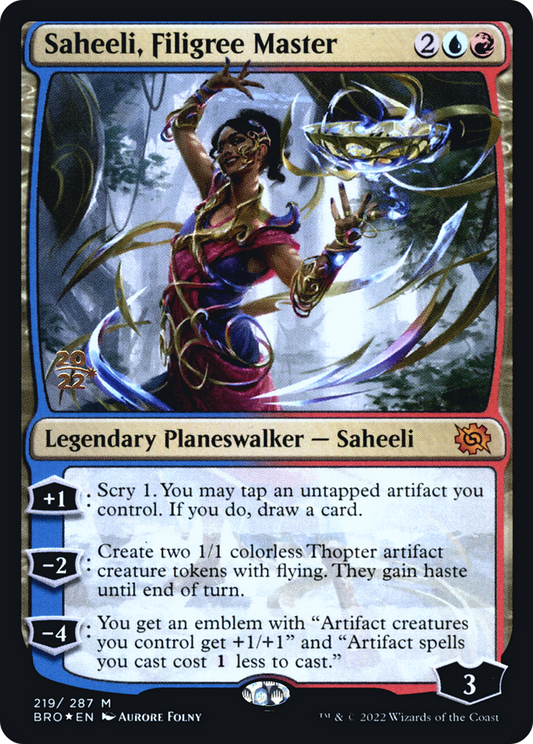 Saheeli, Filigree Master [The Brothers' War: Prerelease Promos]