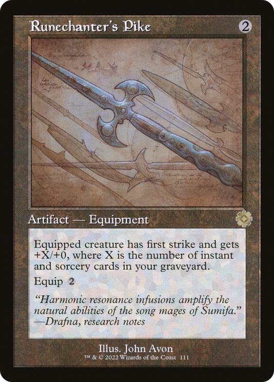 Runechanter's Pike (BRR-111) - The Brothers' War Retro Artifacts Foil