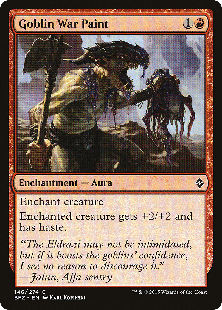 Goblin War Paint (BFZ-146) - Battle for Zendikar