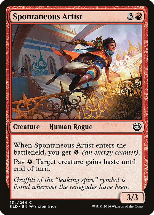 Spontaneous Artist (KLD-134) - Kaladesh Foil