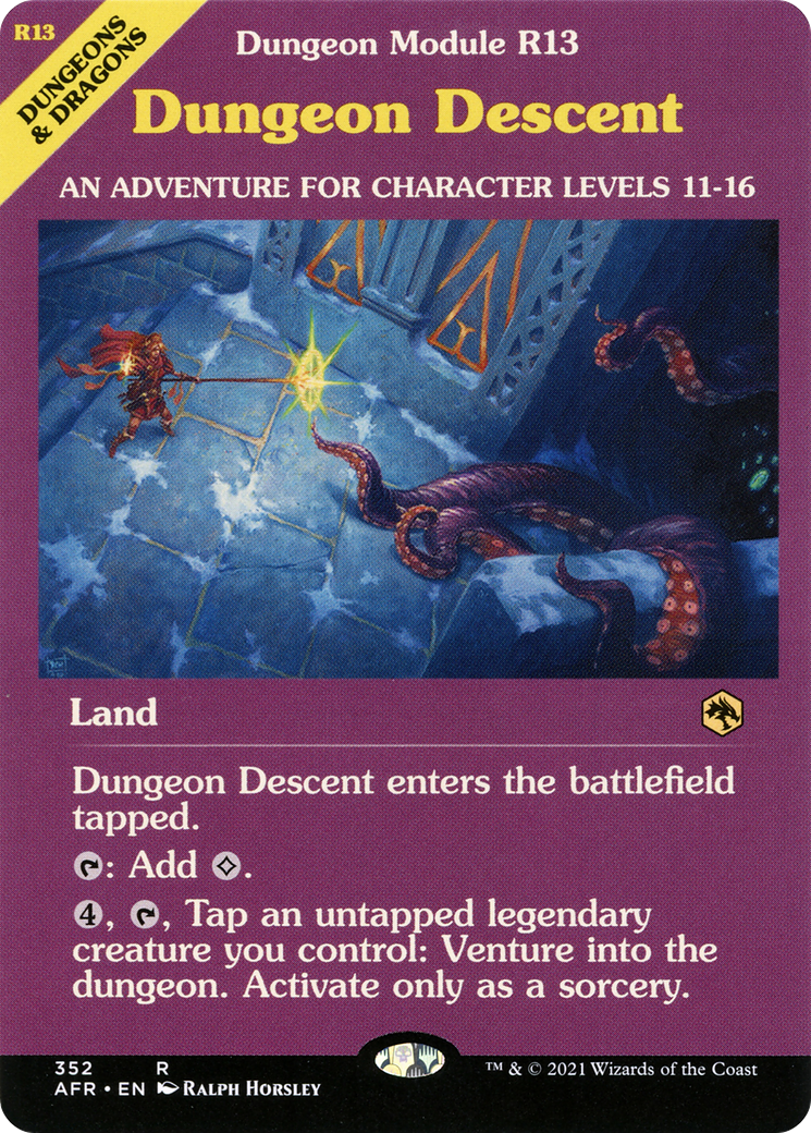 Dungeon Descent (AFR-352) - Adventures in the Forgotten Realms: (Showcase) Foil