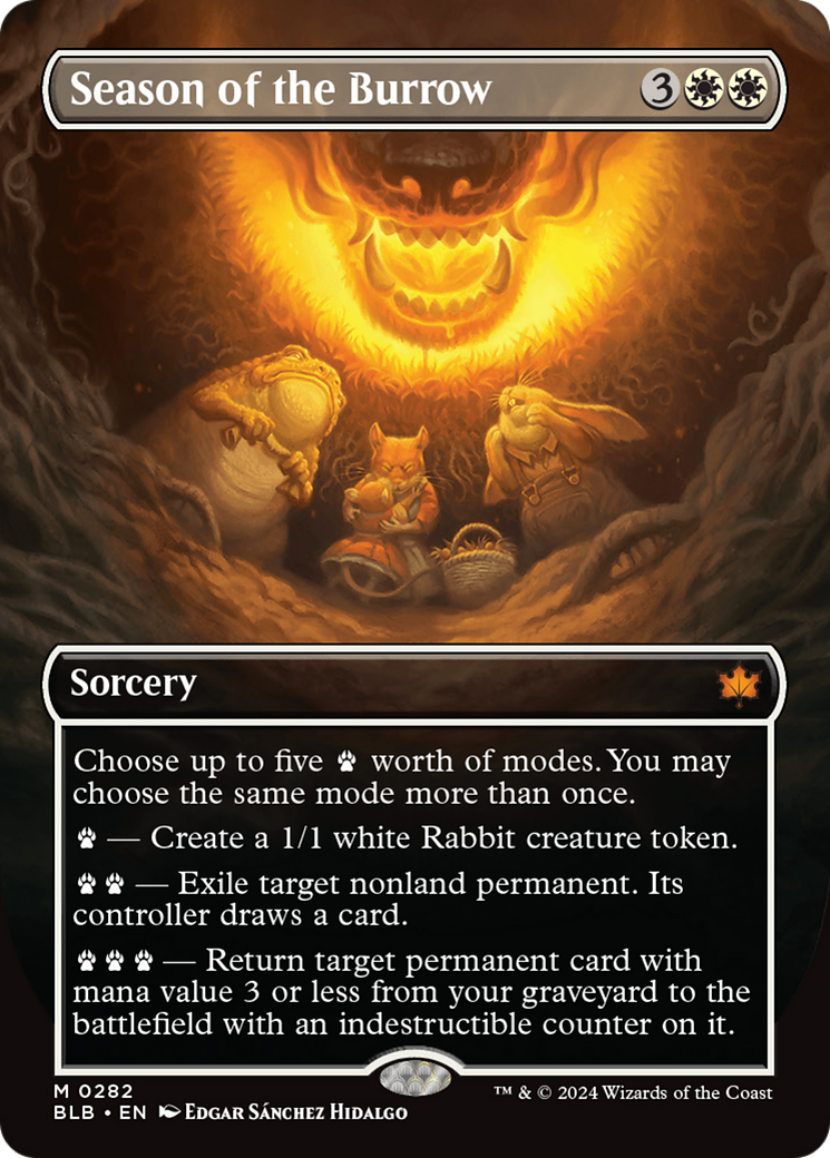 Season of the Burrow (BLB-282) - Bloomburrow: (Showcase) (Borderless)