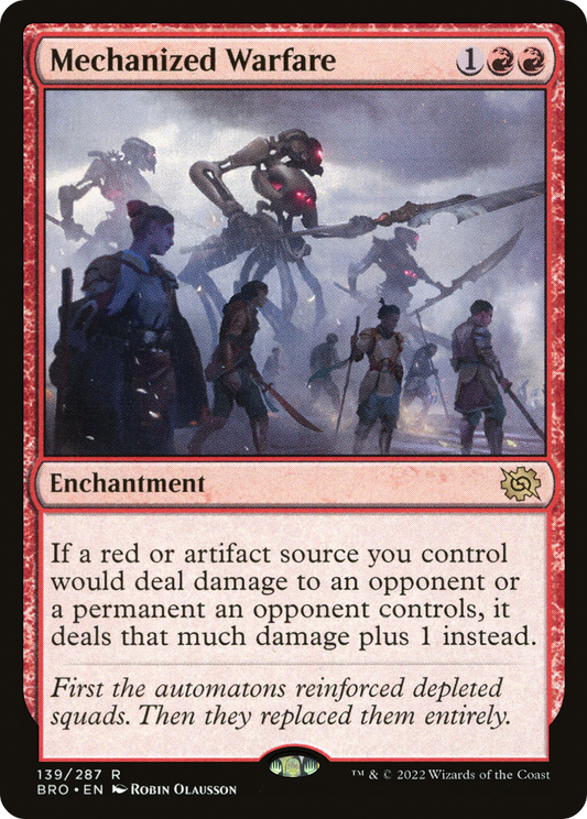 Mechanized Warfare (BRO-139) - The Brothers' War Foil
