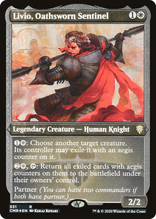 Livio, Oathsworn Sentinel [Commander Legends Etched]