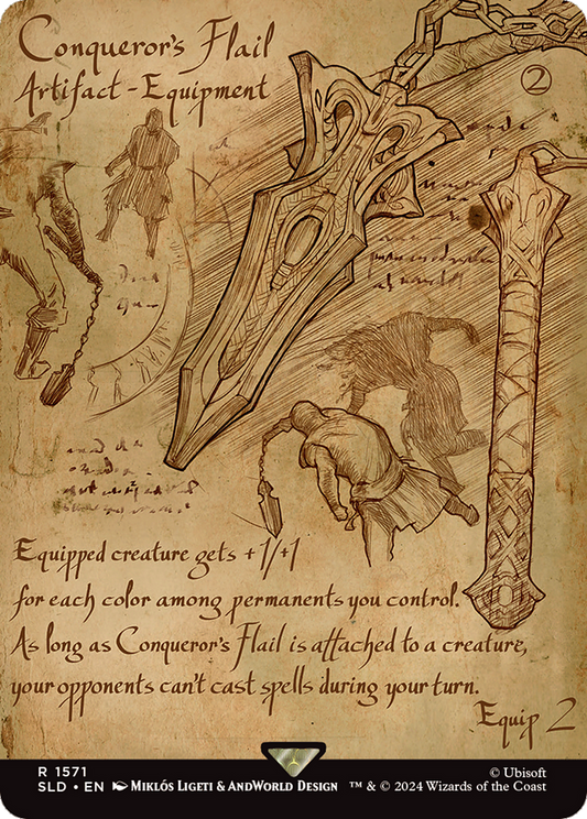 Conqueror's Flail (SLD-1571) - Secret Lair Drop (Borderless) Foil