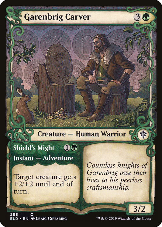 Garenbrig Carver // Shield's Might (ELD-298) - Throne of Eldraine: (Showcase) Foil