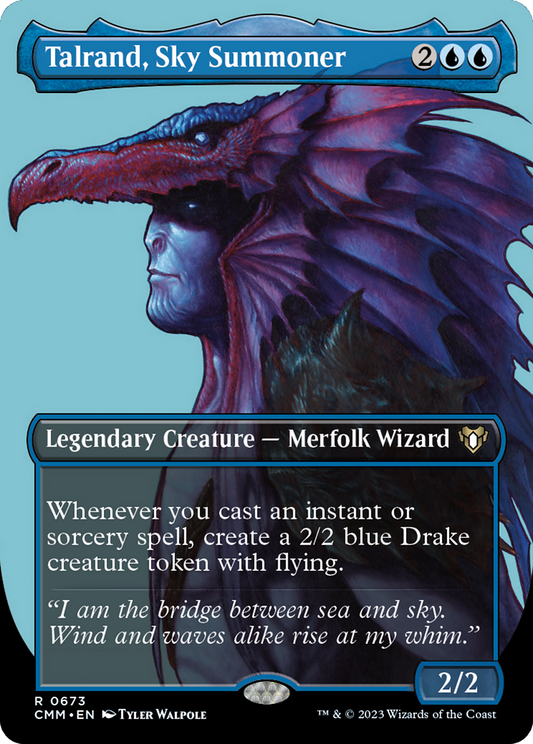 Talrand, Sky Summoner (CMM-673) - Commander Masters (Borderless) Foil