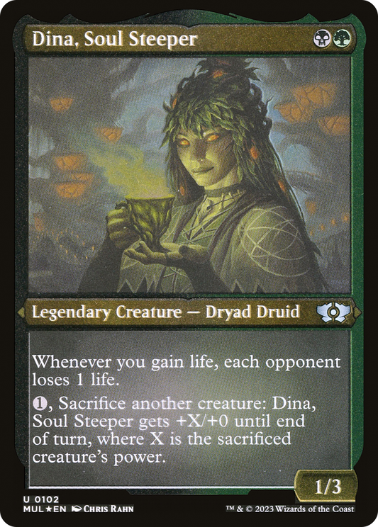 Dina, Soul Steeper (Foil Etched) (MUL-102) - Multiverse Legends Foil