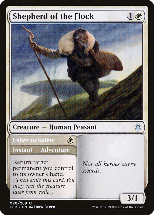 Shepherd of the Flock // Usher to Safety (ELD-028) - Throne of Eldraine
