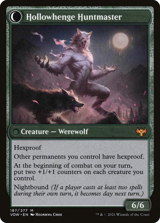 Avabruck Caretaker // Hollowhenge Huntmaster (VOW-187) - Innistrad: Crimson Vow: (Double Faced Transform) Foil