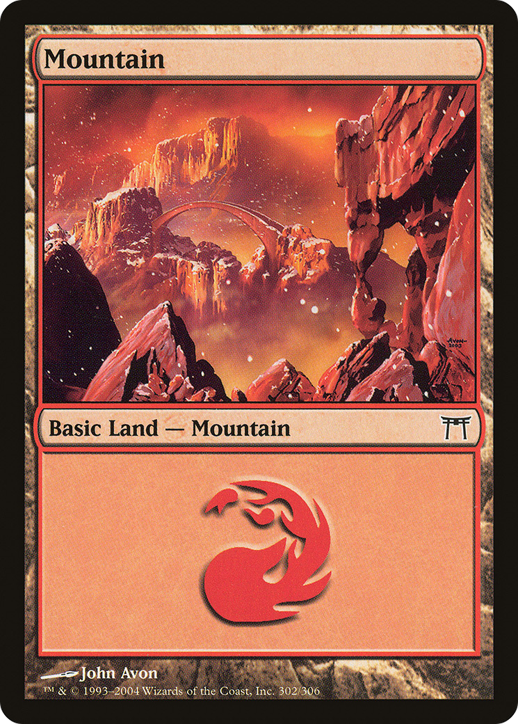 Mountain (CHK-302) - Champions of Kamigawa Foil
