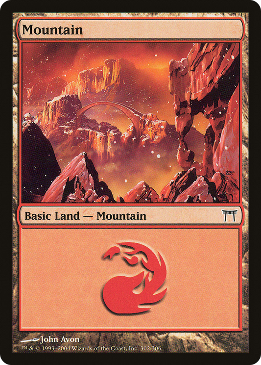 Mountain (CHK-302) - Champions of Kamigawa Foil