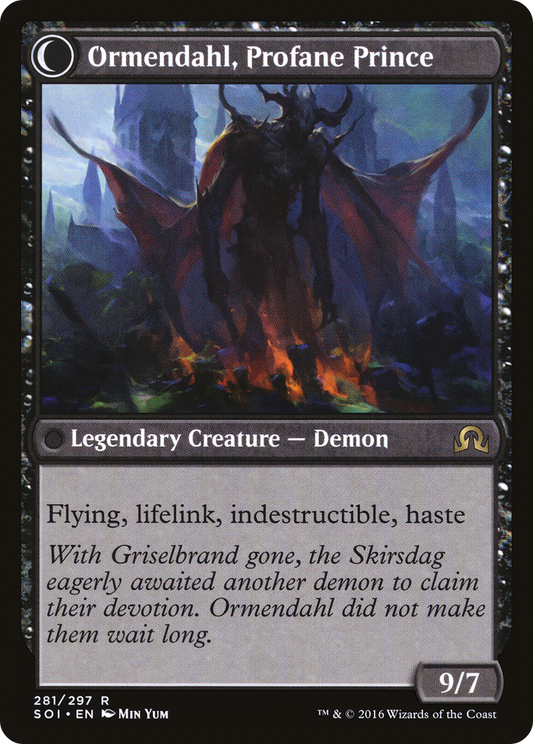 Westvale Abbey // Ormendahl, Profane Prince (SOI-281) - Shadows over Innistrad: (Double Faced Transform) Foil