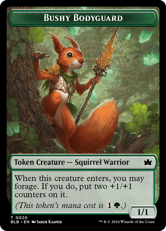 Bushy Bodyguard (BLB-020) - Bloomburrow Tokens