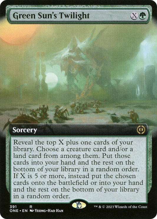 Green Sun's Twilight (ONE-391) - Phyrexia: All Will Be One: (Extended Art) Foil