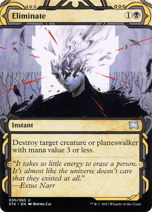 Eliminate (STA-030) - Strixhaven Mystical Archive: (Showcase) (Borderless) Foil