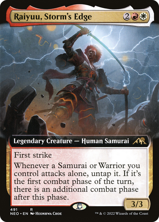 Raiyuu, Storm's Edge (NEO-491) - Kamigawa: Neon Dynasty: (Extended Art)