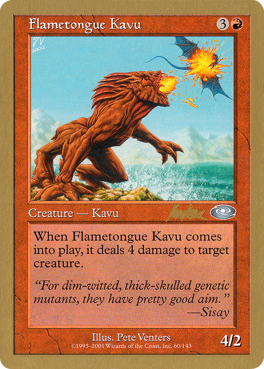 Flametongue Kavu (Brian Kibler) [World Championship Decks 2002]