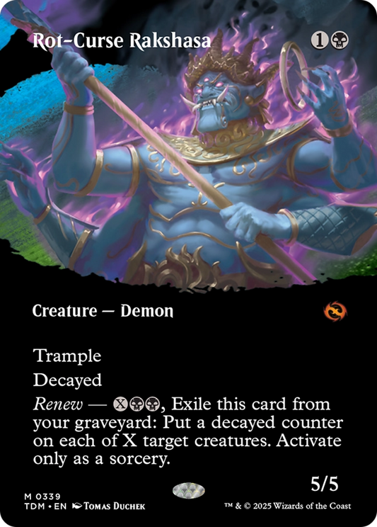 Rot-Curse Rakshasa (TDM-339) - Tarkir: Dragonstorm: (Showcase) (Borderless)