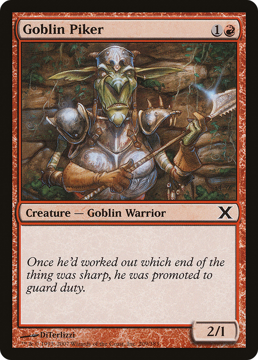 Goblin Piker (10E-209) - Tenth Edition Foil