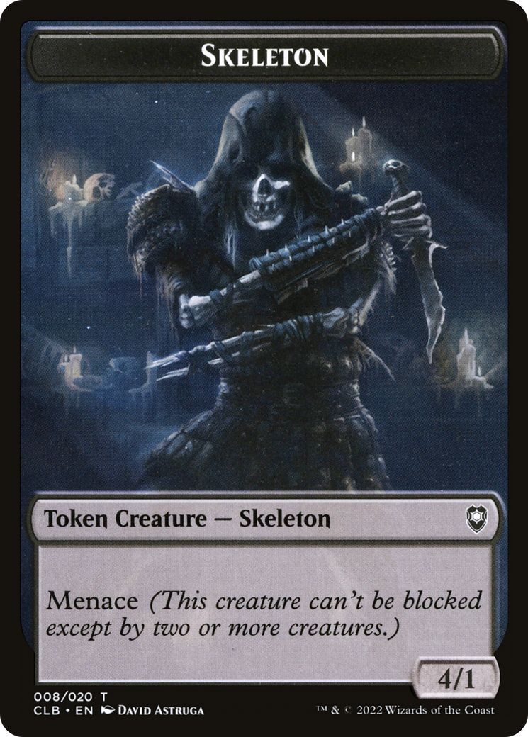 Skeleton (CLB-008) - Battle for Baldur's Gate Tokens Foil