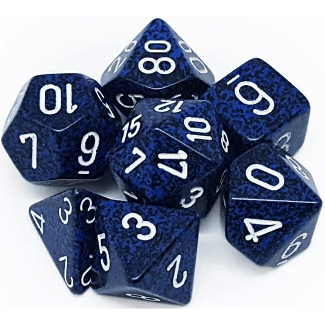 7 Polyhedral Dice Set Speckled Stealth - CHX25346