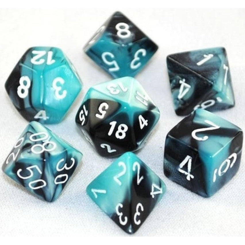 7 Polyhedral Dice Set Gemini black-shell - CHX26446