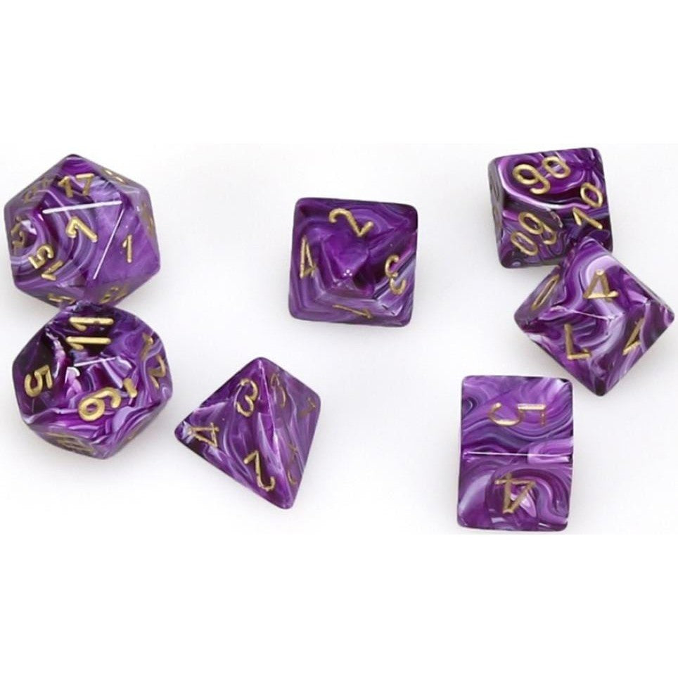 7 Polyhedral Dice Set Vortex Purple / Gold - CHX27437