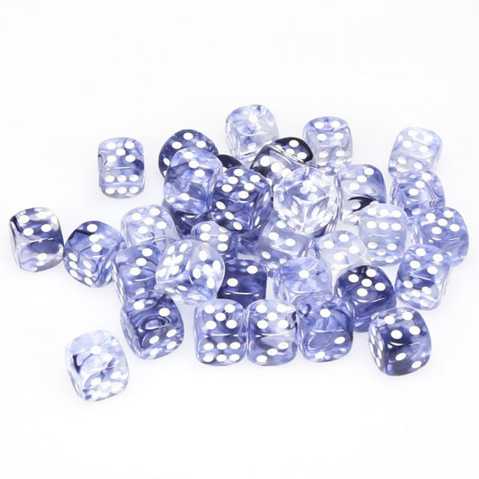 36 D6 Nebula 12mm Dice Black w/white - CHX27808