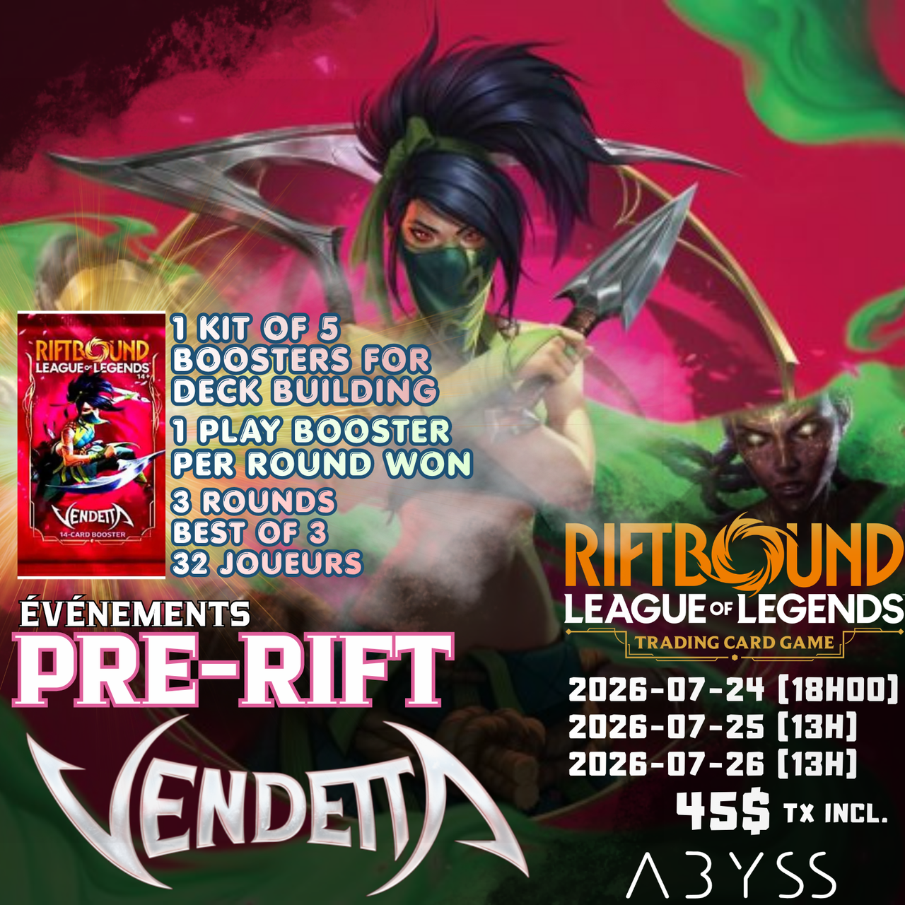 Prerift Riftbound Vendetta 2026-07-24 (18h00)