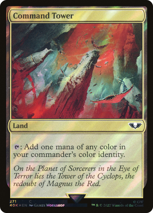 Command Tower (271) (Surge Foil) [Universes Beyond: Warhammer 40,000]