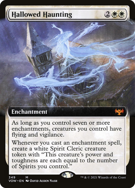 Hallowed Haunting (VOW-349) - Innistrad: Crimson Vow: (Extended Art) Foil