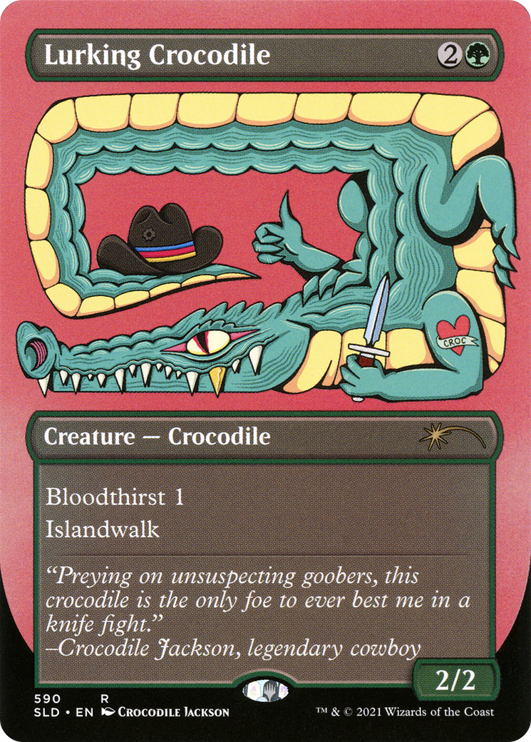 Lurking Crocodile (SLD-590) - Secret Lair Drop (Borderless)