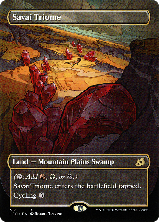 Savai Triome (IKO-312) - Ikoria: Lair of Behemoths: (Showcase) (Borderless) Foil