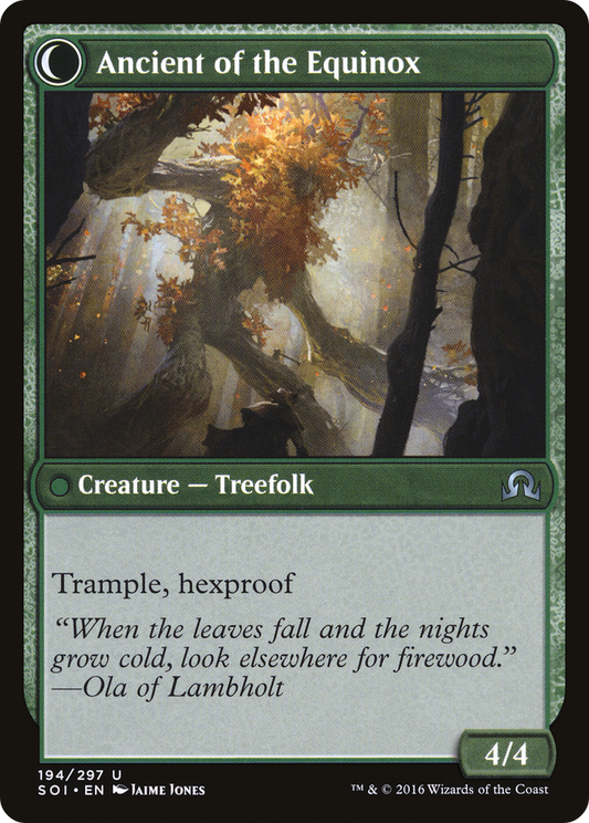 Autumnal Gloom // Ancient of the Equinox (SOI-194) - Shadows over Innistrad: (Double Faced Transform)