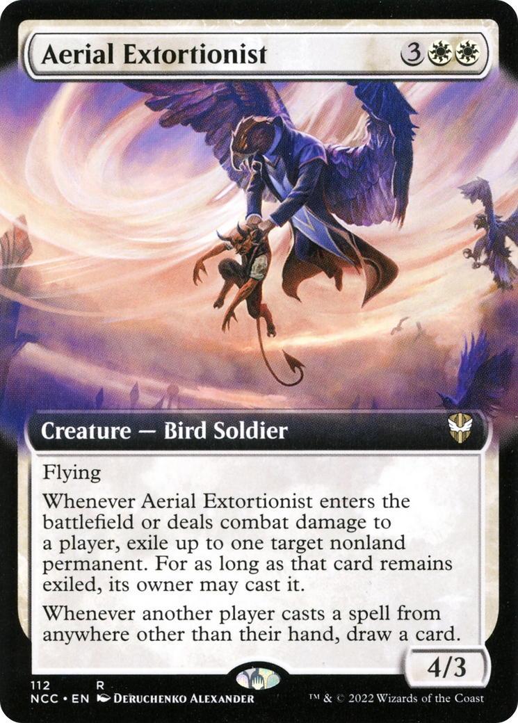 Aerial Extortionist (Extended Art) [Streets of New Capenna Commander]