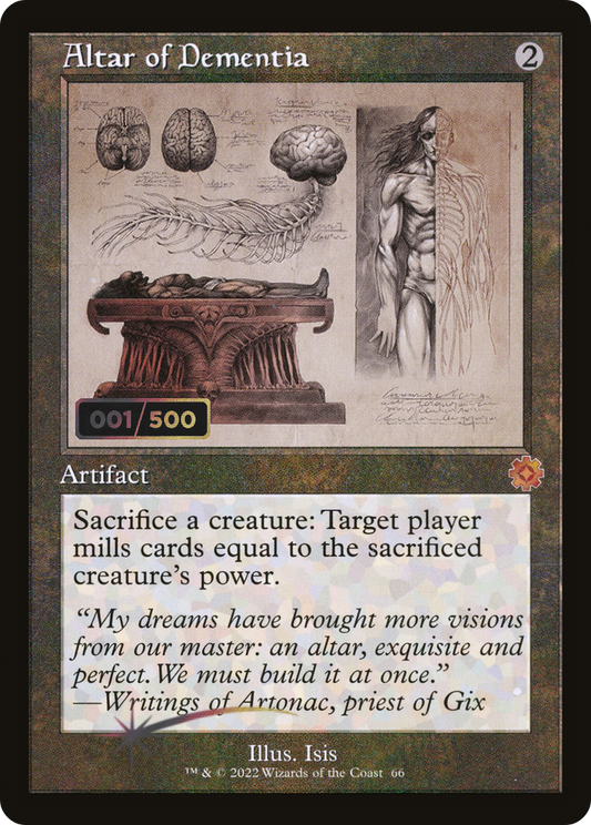 Altar of Dementia (Retro Schematic) (Serial Numbered) [The Brothers' War Retro Artifacts]