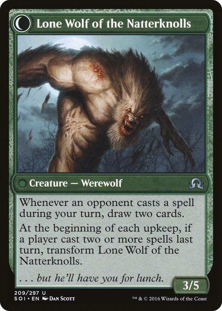 Hermit of the Natterknolls // Lone Wolf of the Natterknolls (SOI-209) - Shadows over Innistrad: (Double Faced Transform)