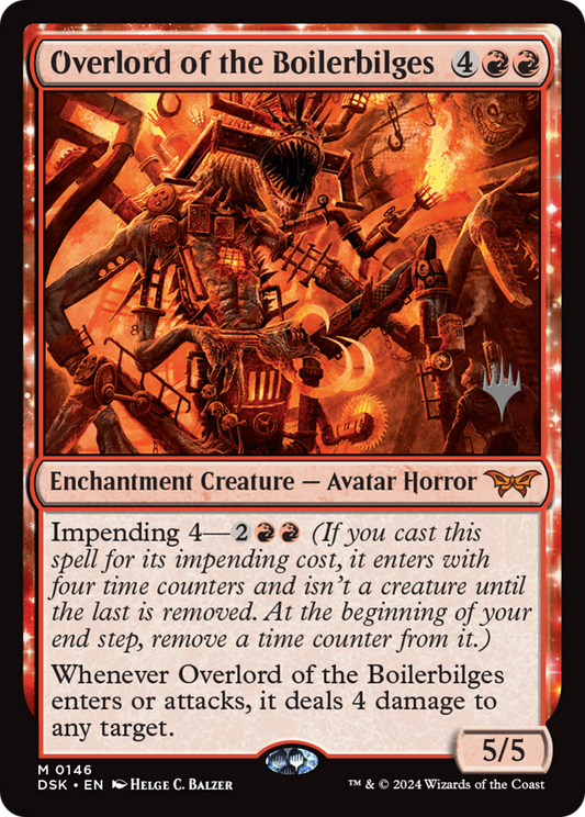 Overlord of the Boilerbilges (PPDSK-146) - Duskmourn: House of Horror Promos: (enchantment) Foil