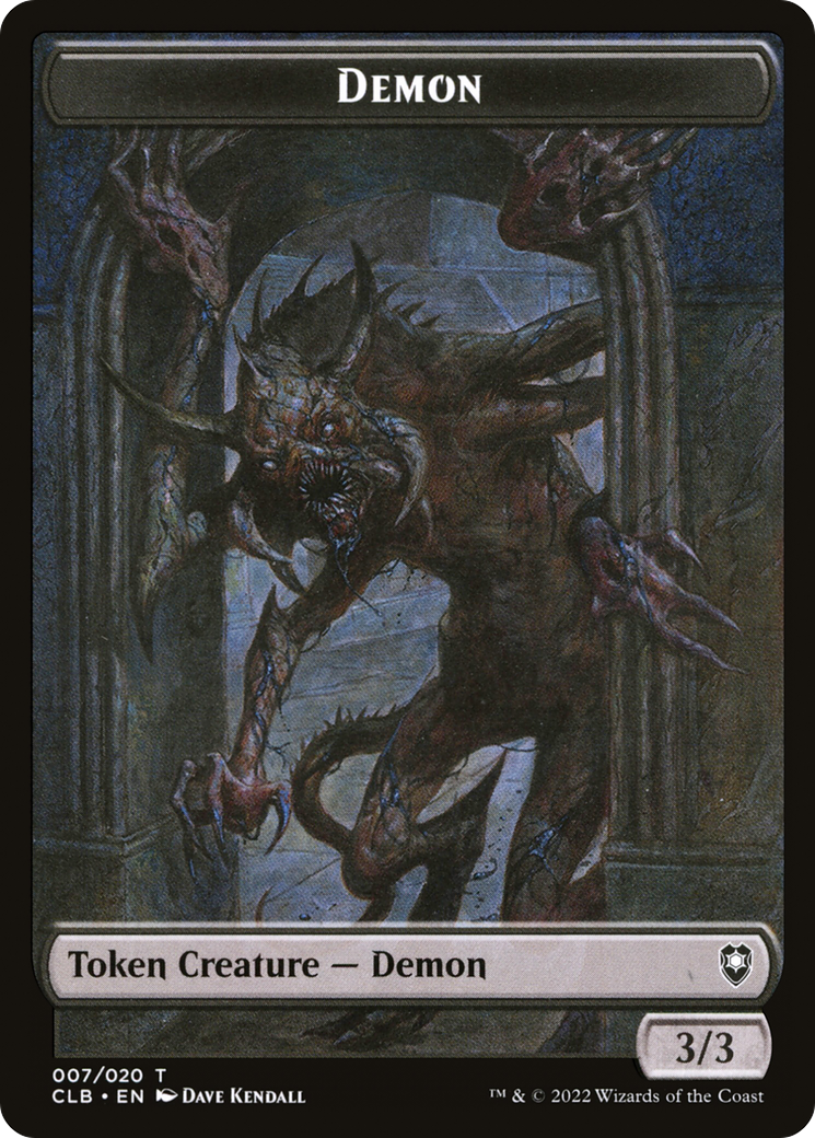 Demon (CLB-007) - Battle for Baldur's Gate Tokens Foil