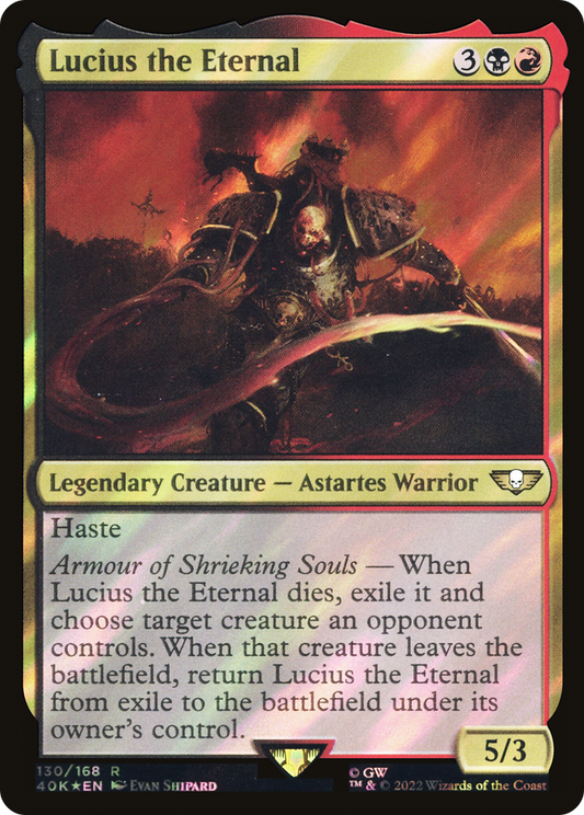 Lucius the Eternal (Surge Foil) [Universes Beyond: Warhammer 40,000]